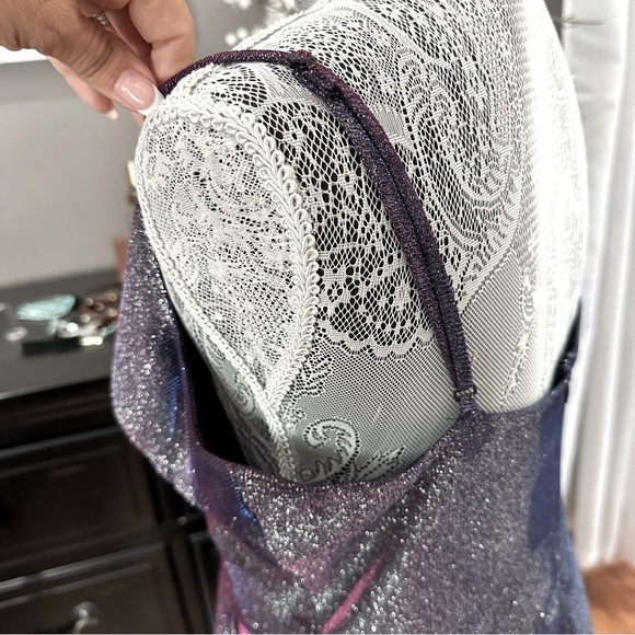 Blondie Nites by Stacy Sklar Glitter Iridescent Mini Dress Size 11 - Picture 7 of 15